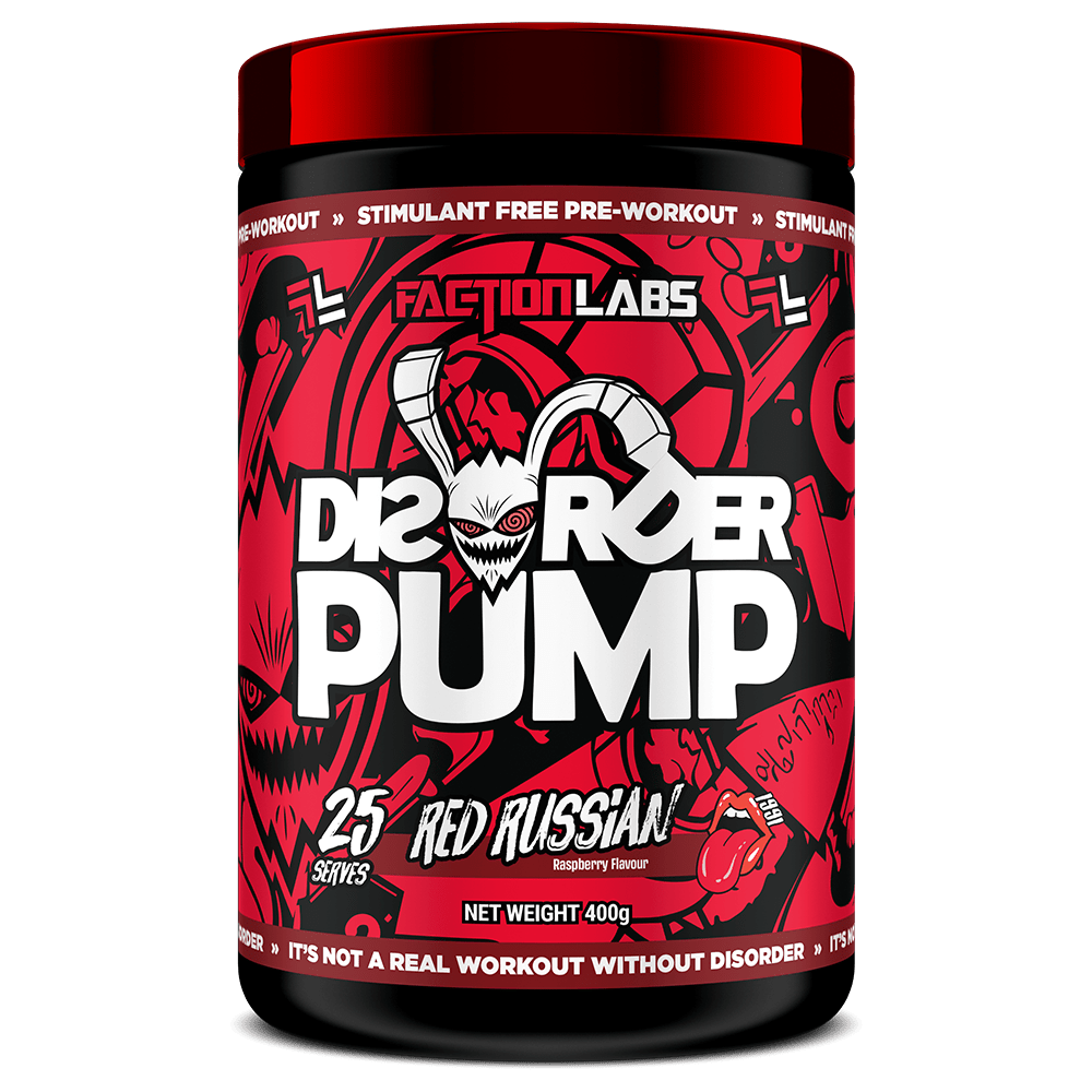 Faction Labs Disorder Pump Pre - Workout 25 Serves Red Russian