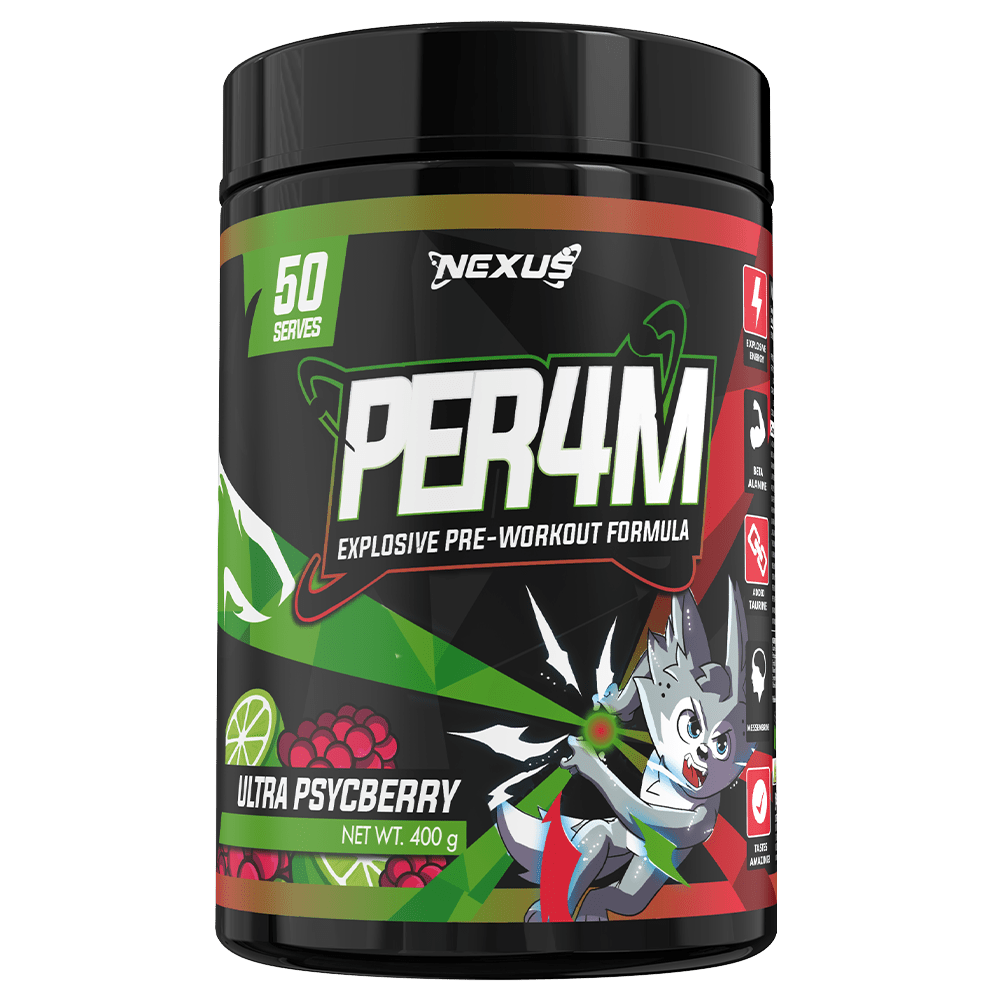 Nexus Sports Nutrition Per4m Pre - Workout 50 Serves Ultra Psycberry