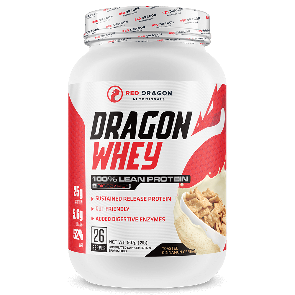 Red Dragon Nutritionals Dragon Whey Protein Powder 26 Serves Toasted Cinnamon Cereal