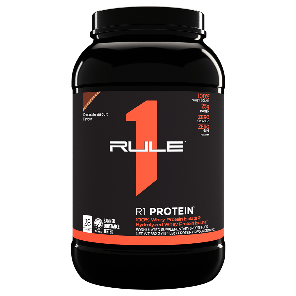 Rule 1 R1 Isolate Protein Protein Powder 900g Chocolate Biscuit