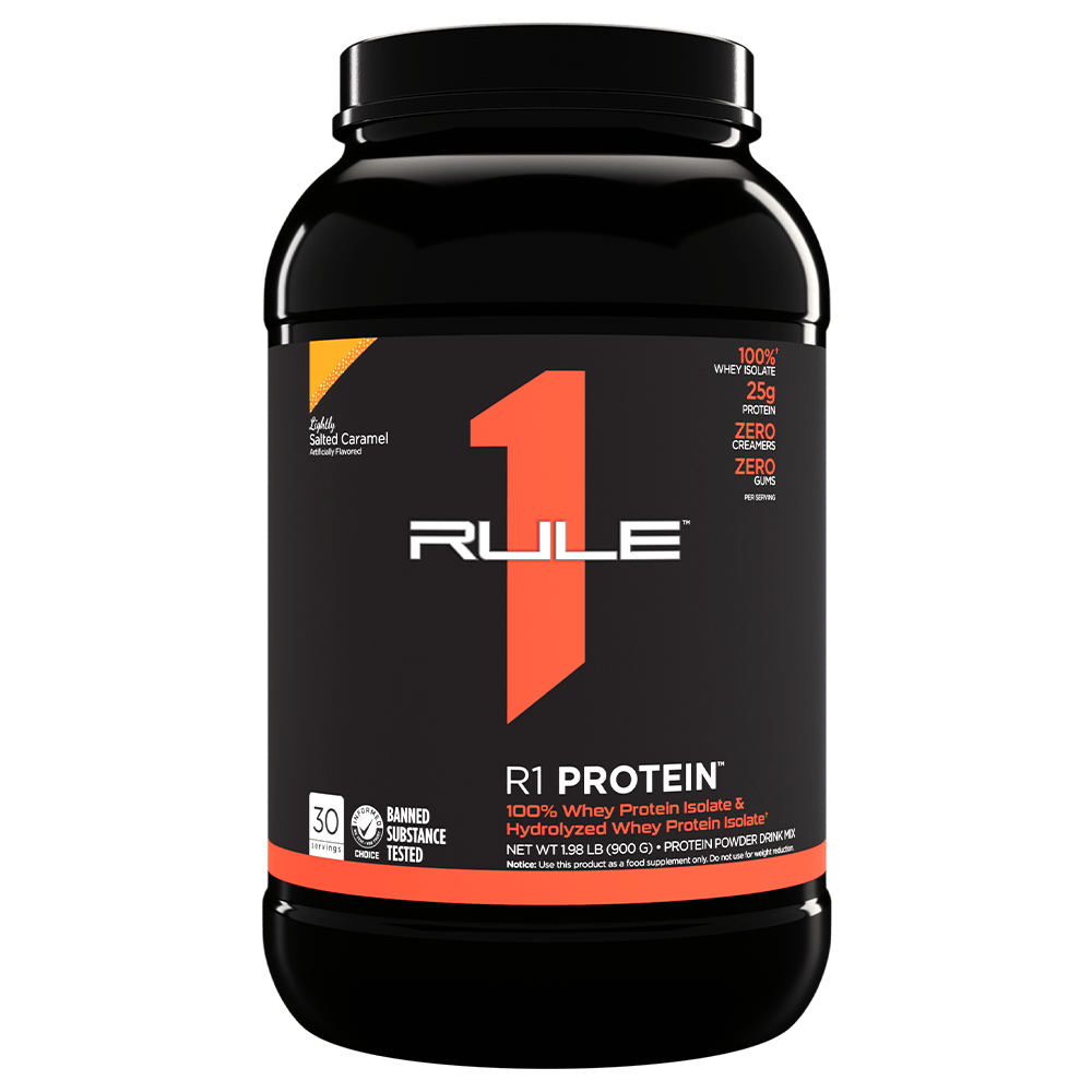 Rule 1 R1 Isolate Protein Protein Powder 900g Lightly Salted Caramel