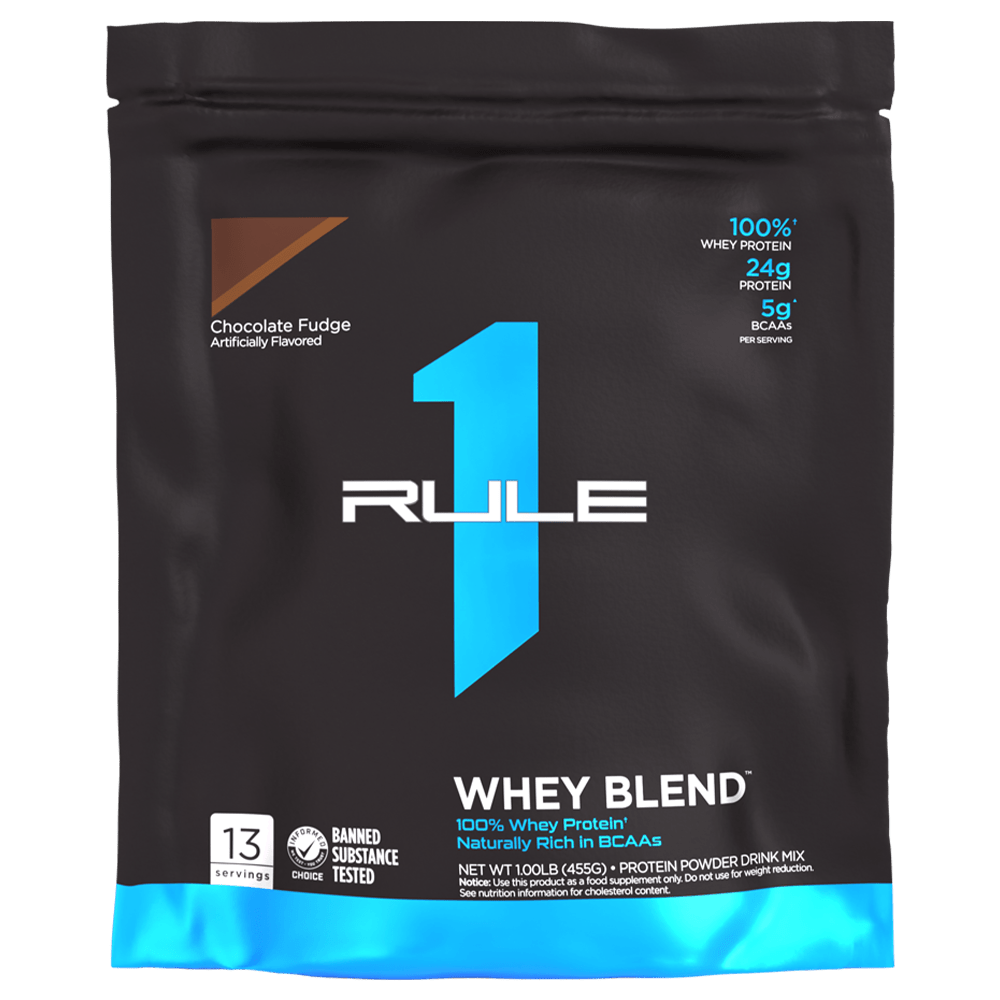Rule 1 Whey Blend Protein Powder 13 Serves Chocolate Fudge