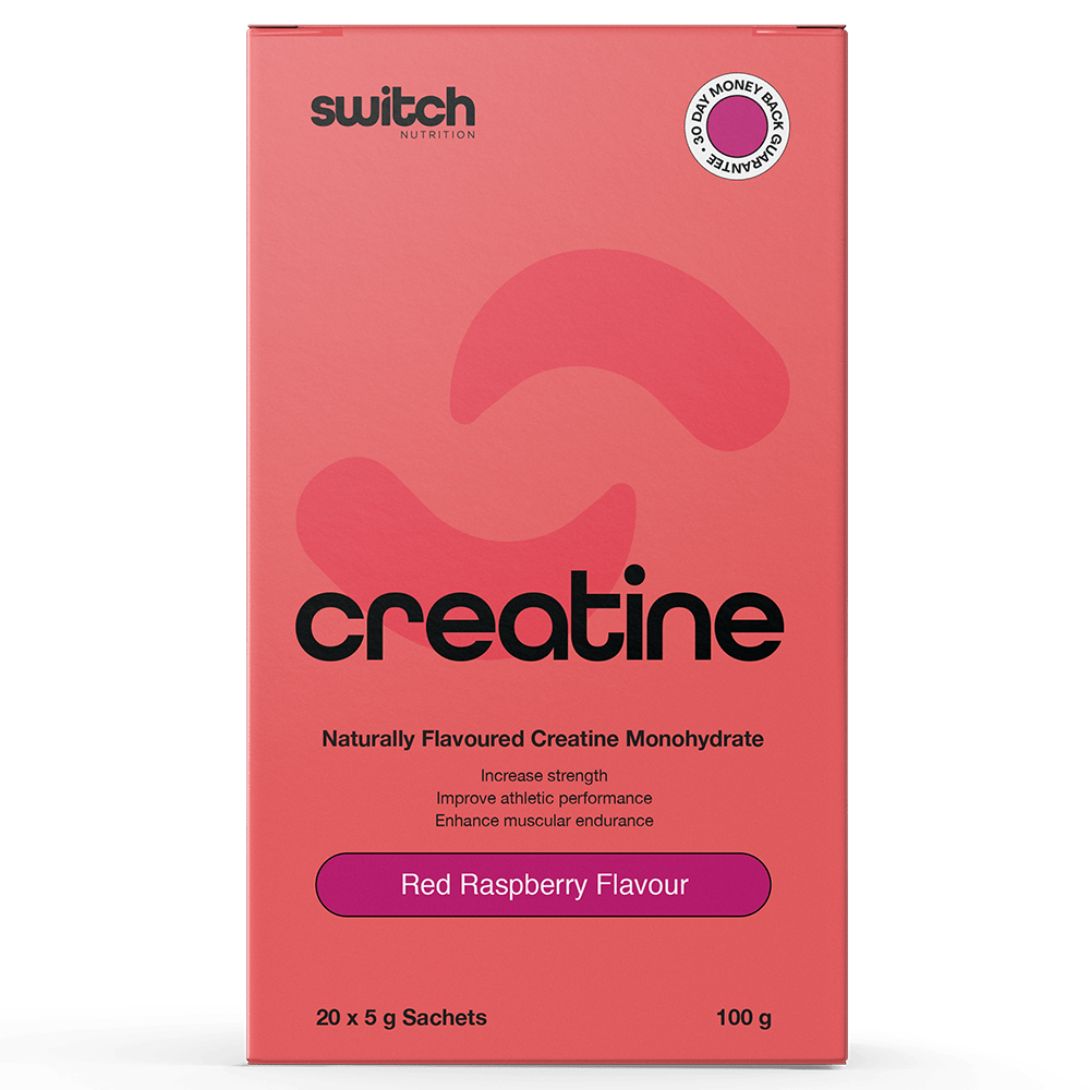 Switch Nutrition Flavoured Creatine Creatine 20 Serves (Sticks) Red Raspberry