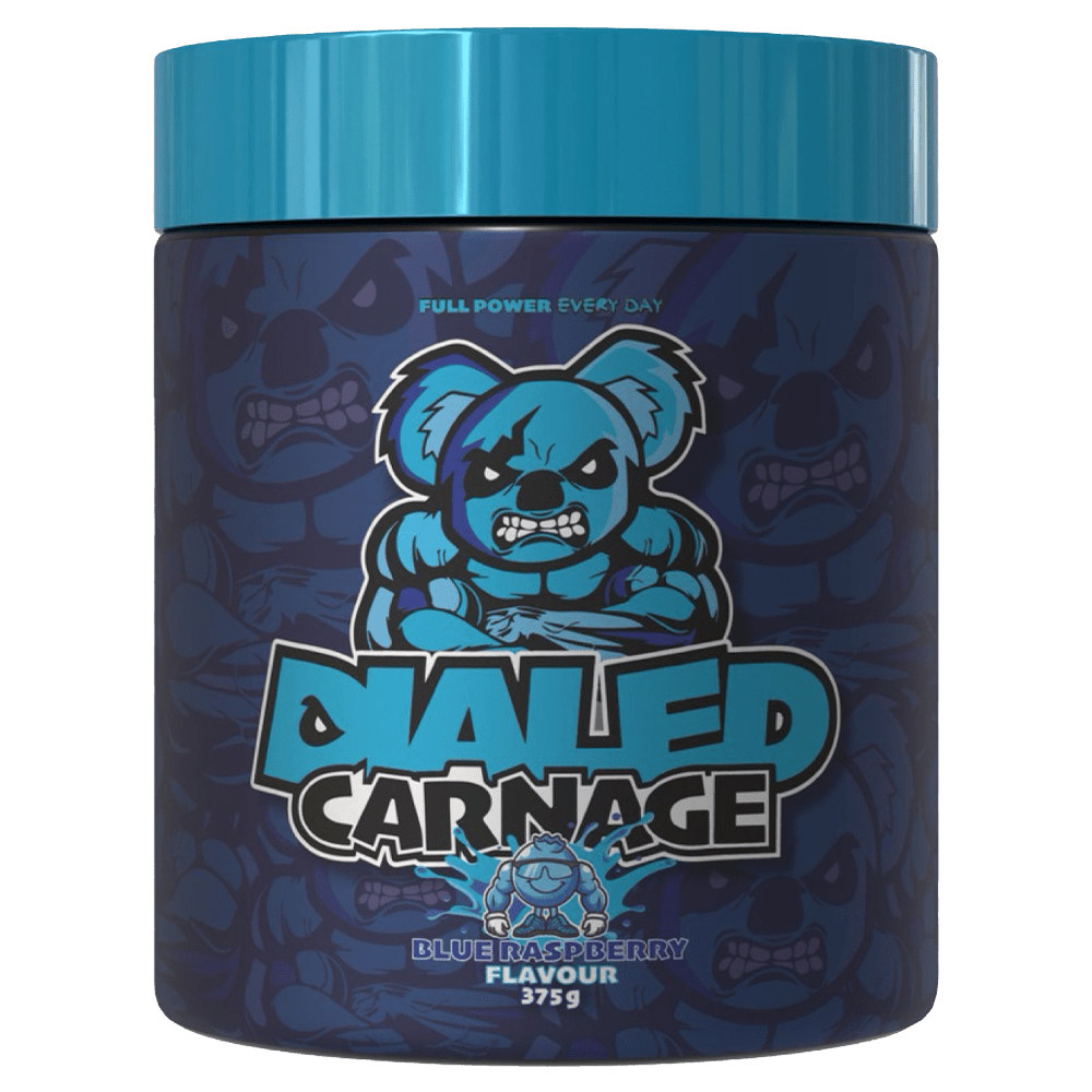 The X Athletics Dialed Carnage Pre - Workout 25 Serves Blue Raspberry