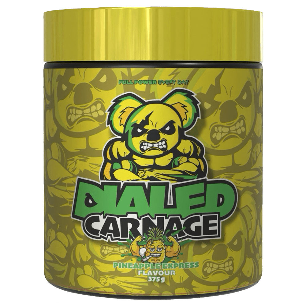 The X Athletics Dialed Carnage Pre - Workout 25 Serves Pineapple Express