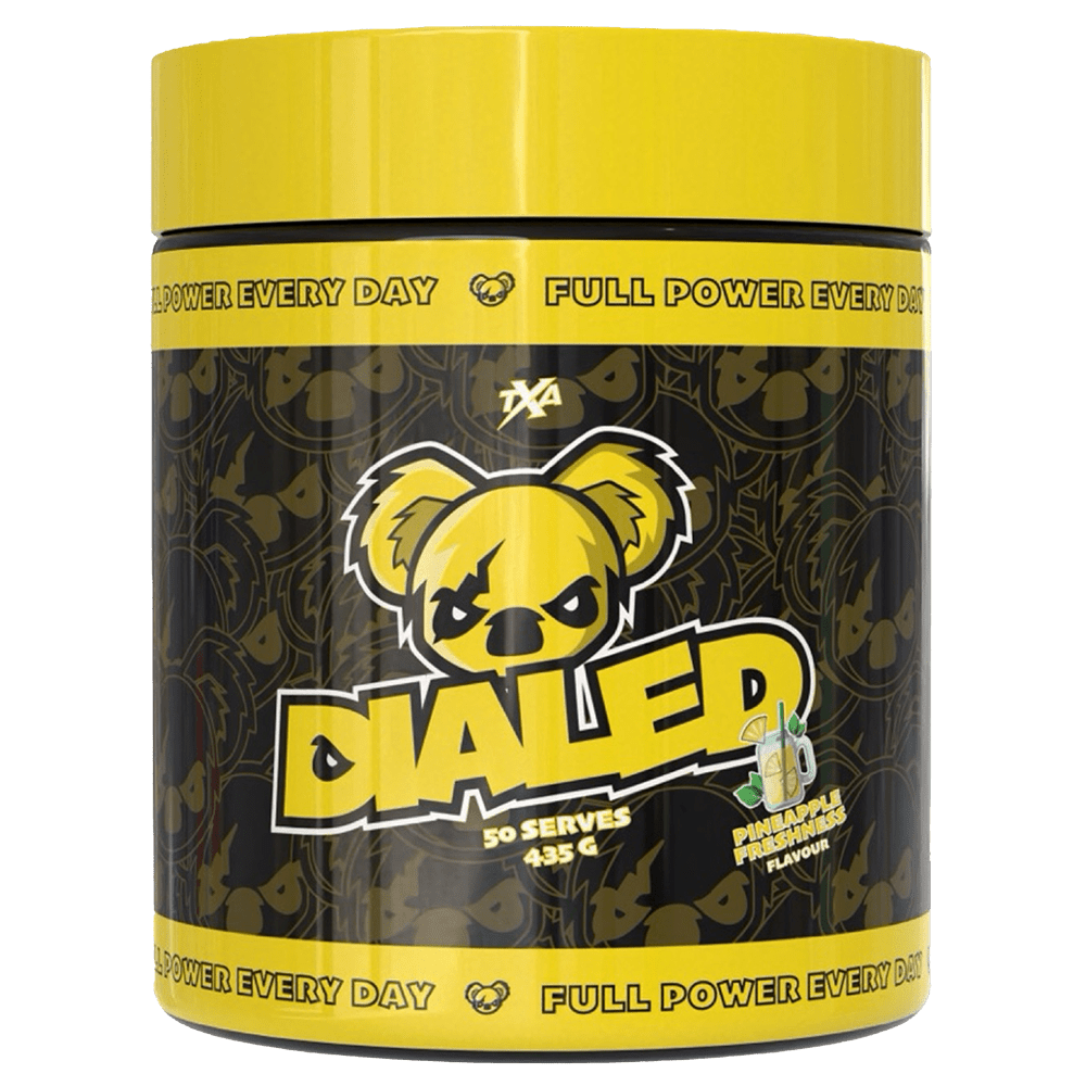 The X Athletics Dialed Pre - Workout Pre - Workout 50 Serves Pineapple Freshness