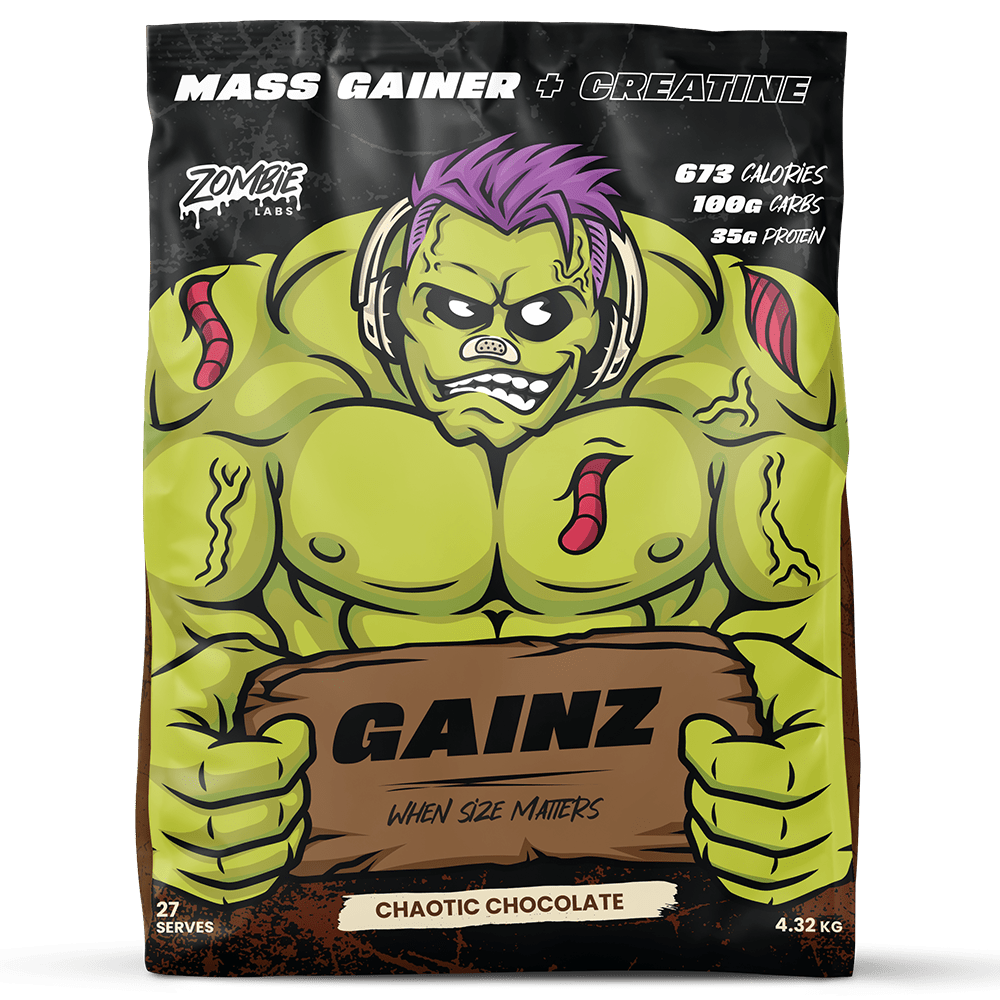 Zombie Labs Gainz Protein Powder 27 Serves Chaotic Chocolate