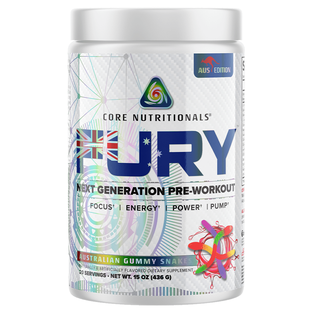 Core Nutritionals Fury Pre-Workout 40 Scoops Australian Gummy Snakes