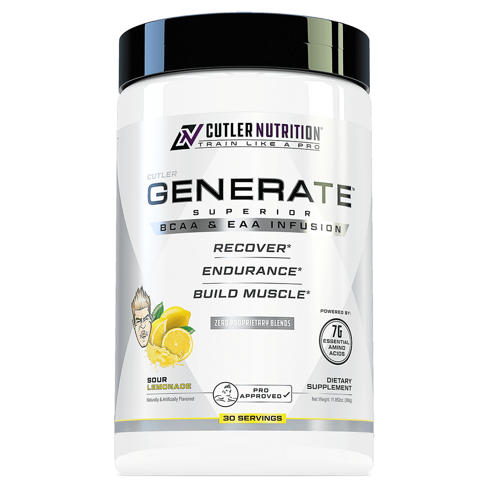 Cutler Nutrition Generate Aminos 30 Serves Sour Lemonade
