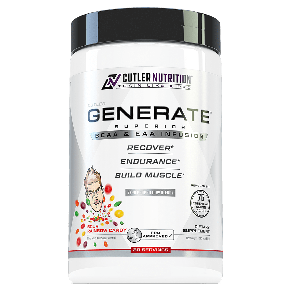 Cutler Nutrition Generate Aminos 30 Serves Sour Rainbow Candy
