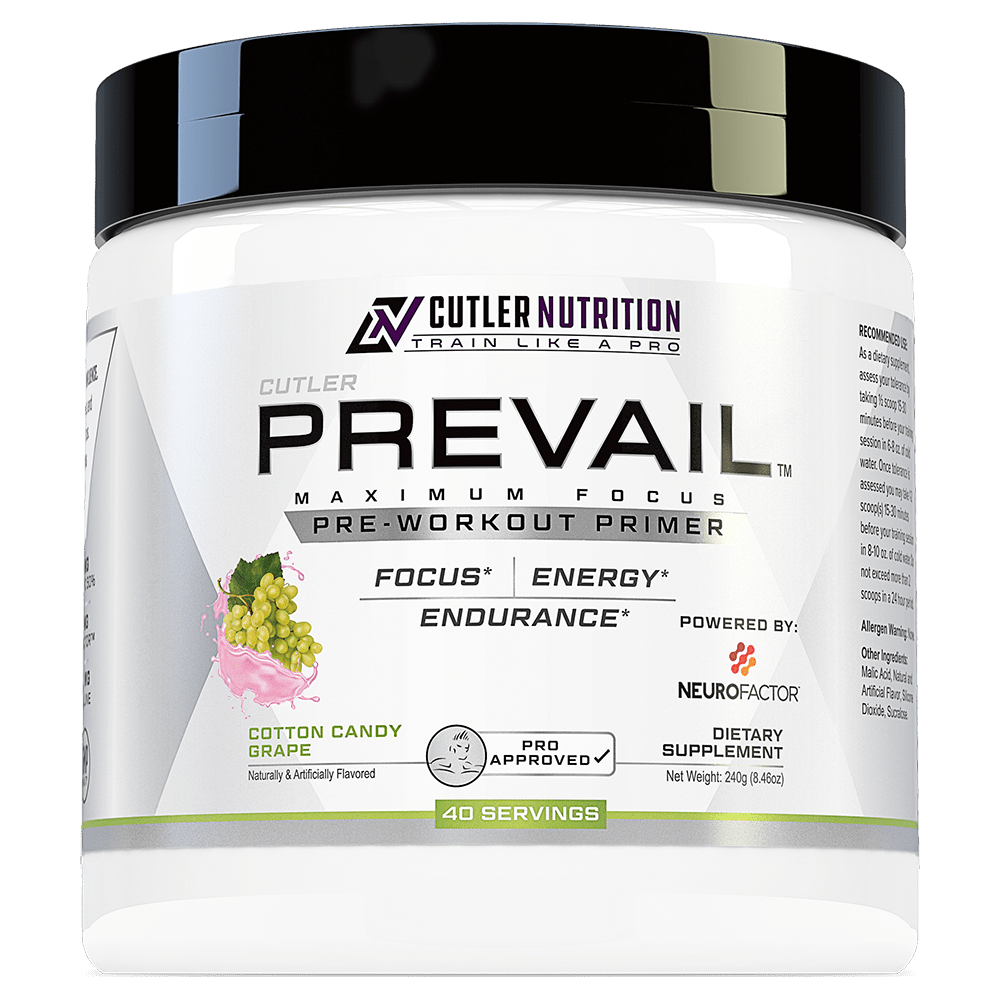 Cutler Nutrition Prevail Pre-Workout 40 Serves Cotton Candy Grape