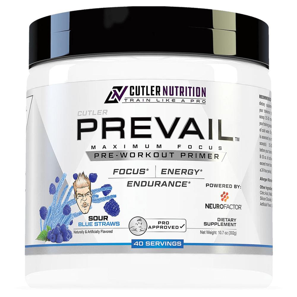 Cutler Nutrition Prevail Pre-Workout 40 Serves Sour Blue Straws