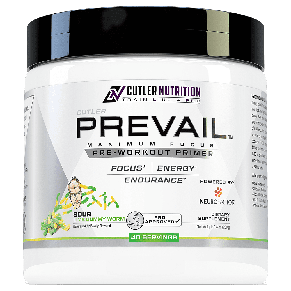Cutler Nutrition Prevail Pre-Workout 40 Serves Sour Lime Gummy Worm