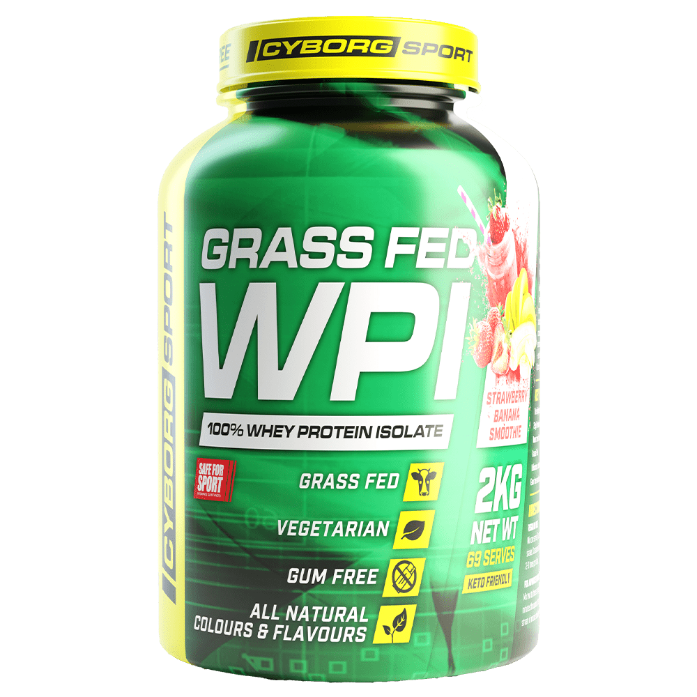 Cyborg Sport Grass Fed WPI Protein Powder 2 Kg Strawberry-Banana Smoothie