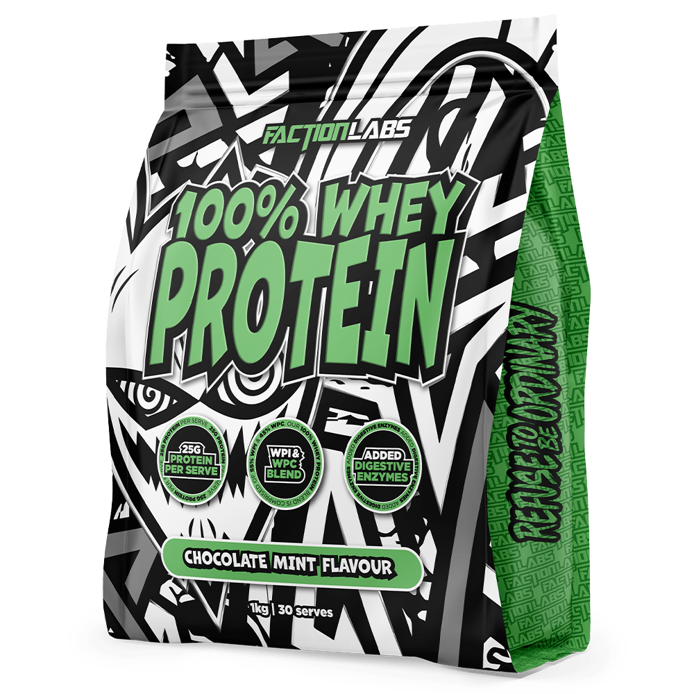 Faction Labs 100% Whey Protein Protein Powder 30 Serves Chocolate Mint