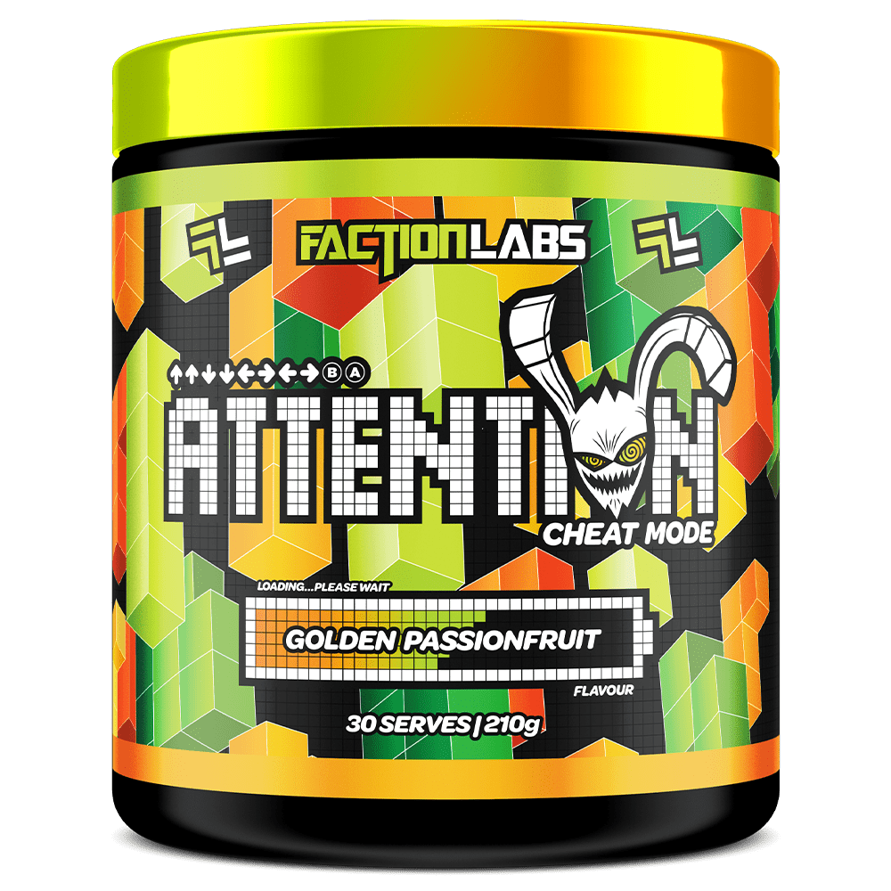 Faction Labs Attention Cheat Mode Mental Focus 30 Serves Golden Passionfruit