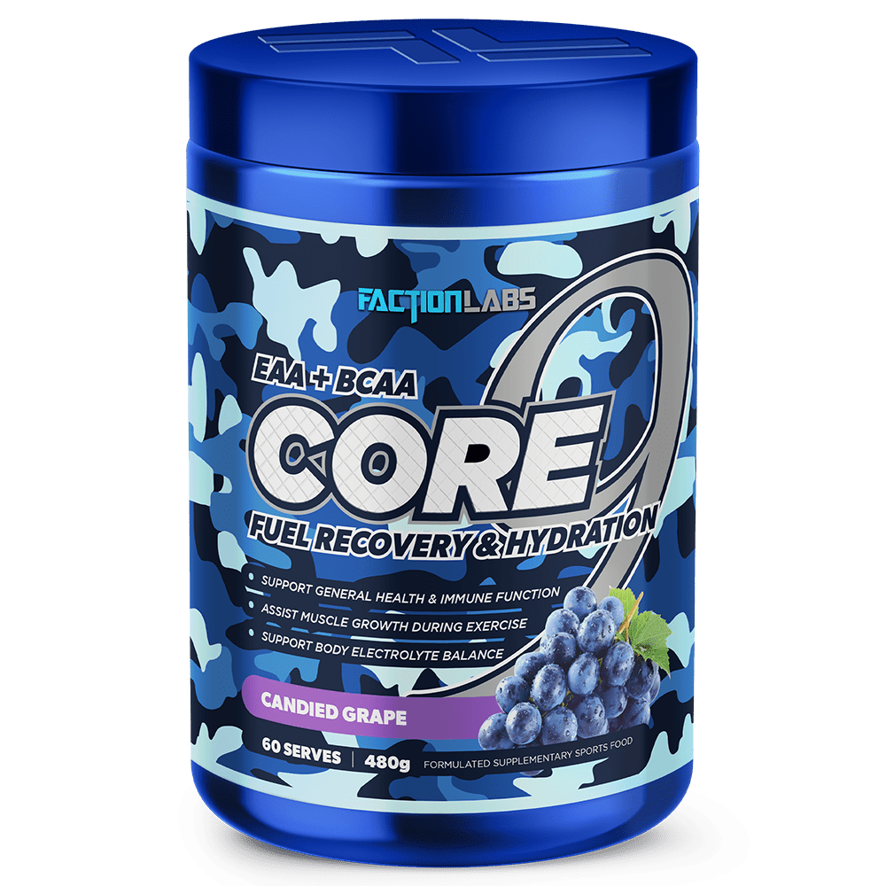 Faction Labs Core 9 EAA + BCAA Aminos 60 Serves Candied Grape