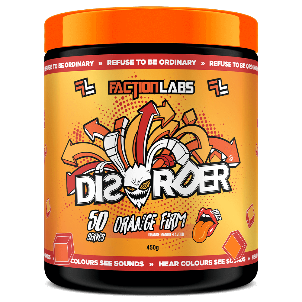 Faction Labs Disorder Pre-Workout 50 Serves Orange Firm - Orange Mango