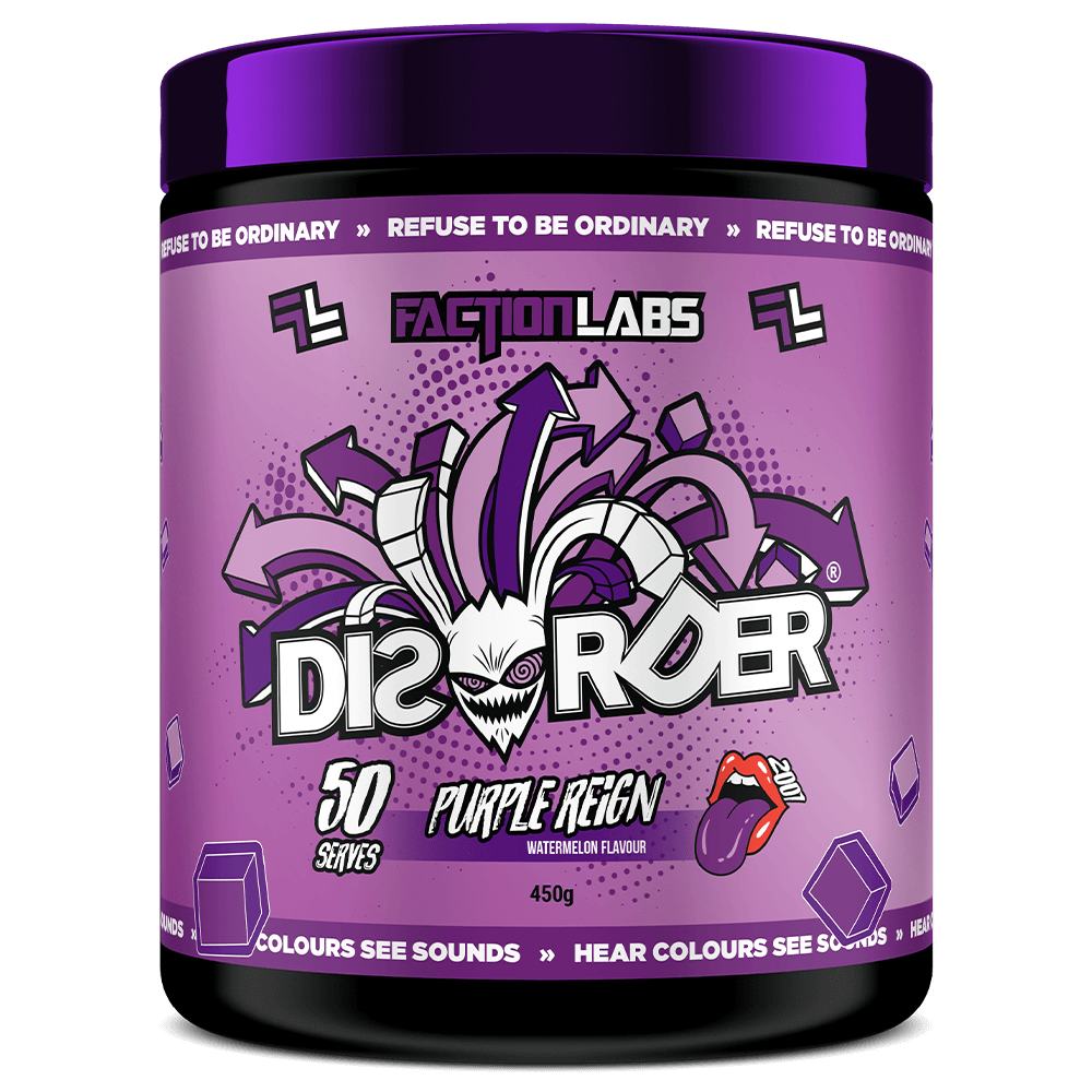 Faction Labs Disorder Pre-Workout 50 Serves Purple Reign - Watermelon