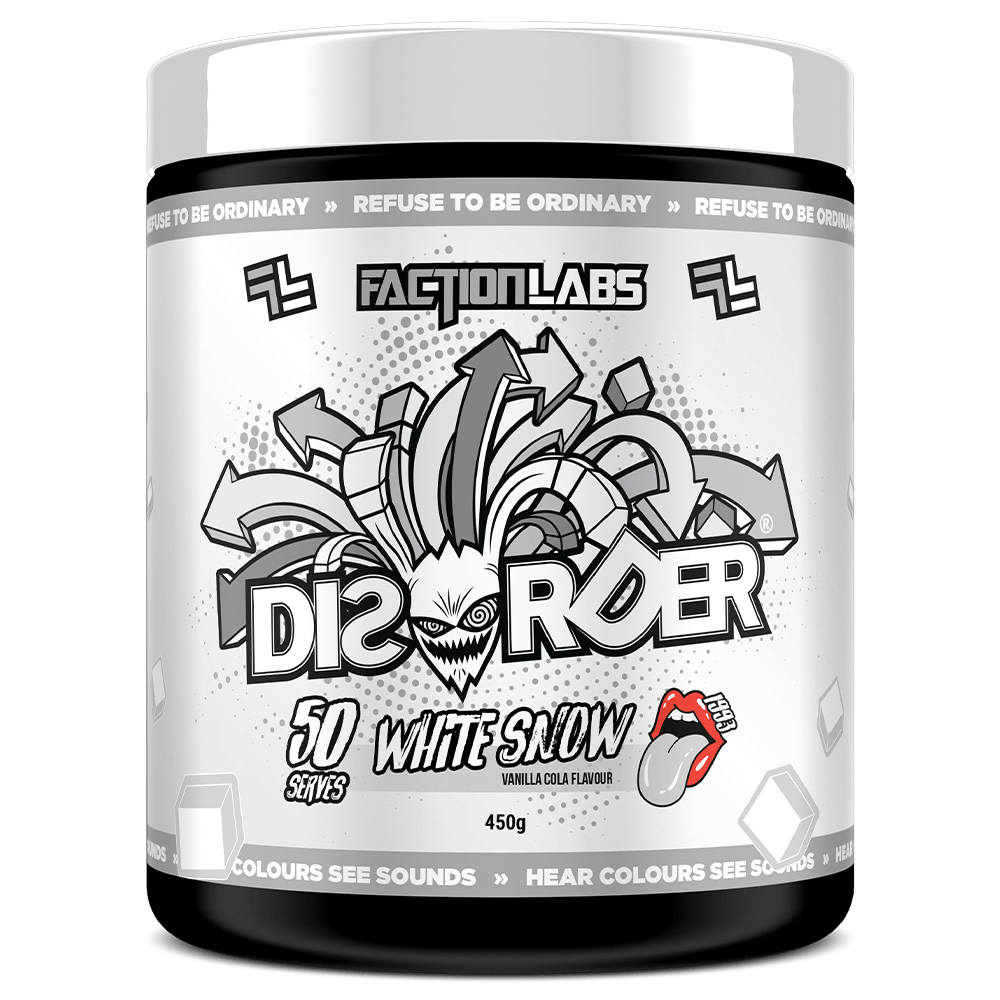 Faction Labs Disorder Pre-Workout 50 Serves White Snow - Vanilla Cola