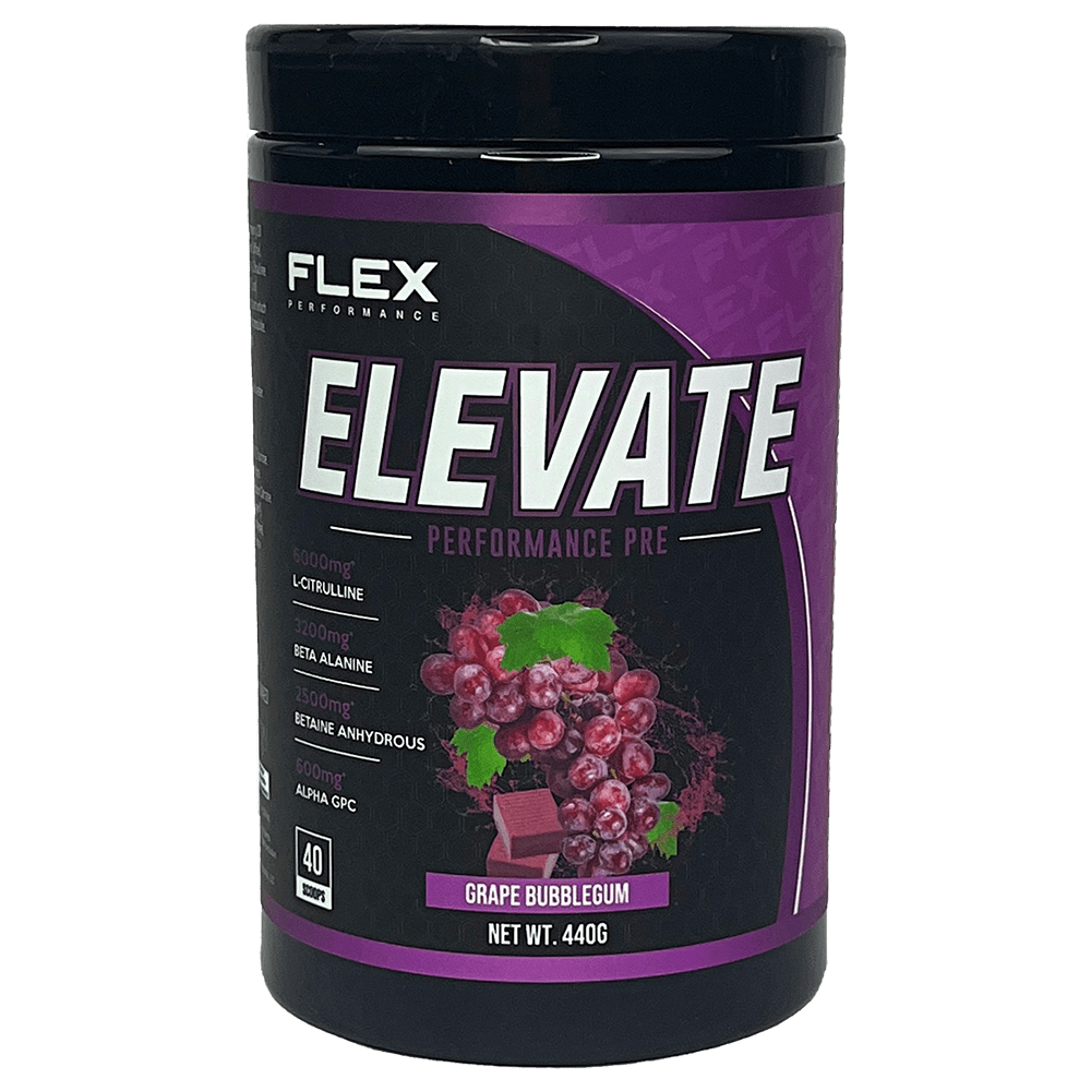 Flex Performance Elevate Pre-Workout 20 Serves Grape Bubblegum