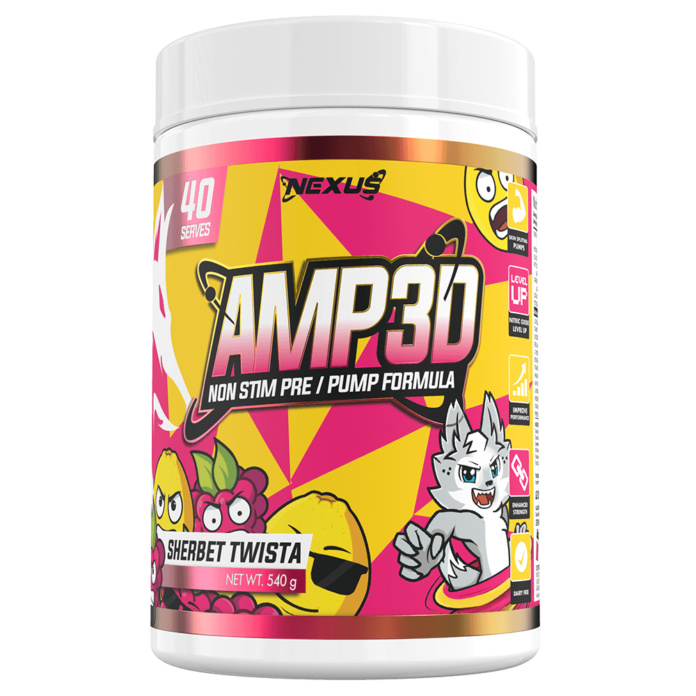 Nexus Sports Nutrition Amp3d Pre-Workout 40 Serves Sherbet Twista
