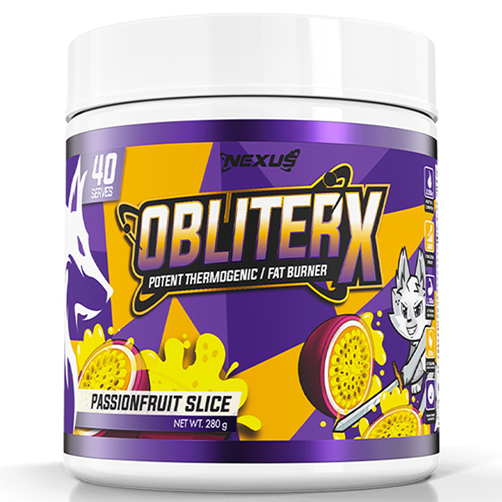 Nexus Sports Nutrition ObliterX Fat Burner 40 Serves Passionfruit Slice