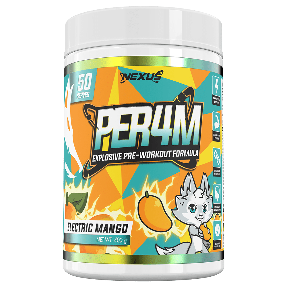 Nexus Sports Nutrition Per4m Pre-Workout 50 Serves Electric Mango