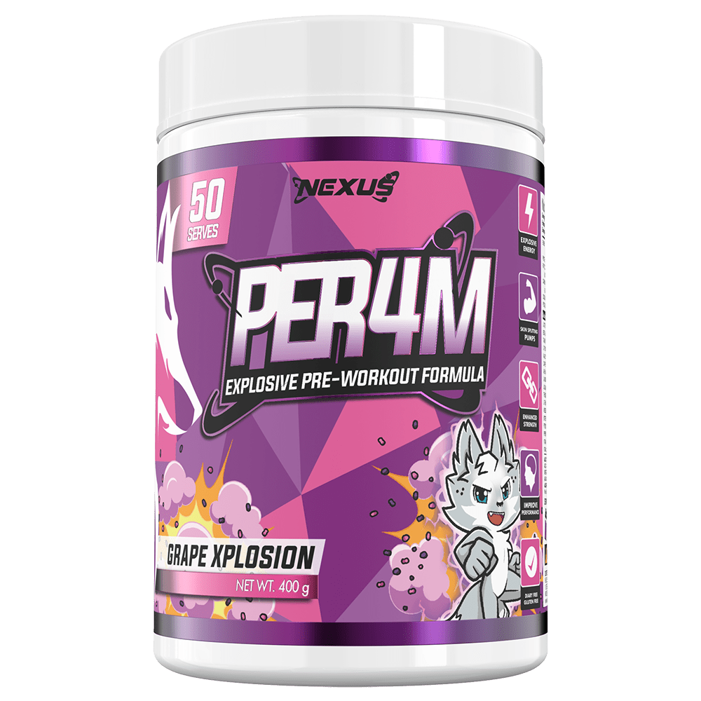 Nexus Sports Nutrition Per4m Pre-Workout 50 Serves Grape Xplosion