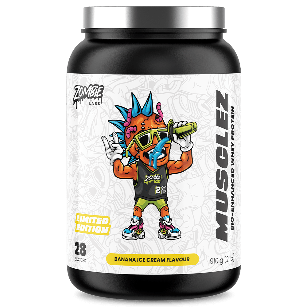 Zombie Labs Musclez Protein Powder 28 Serves Banana Ice Cream