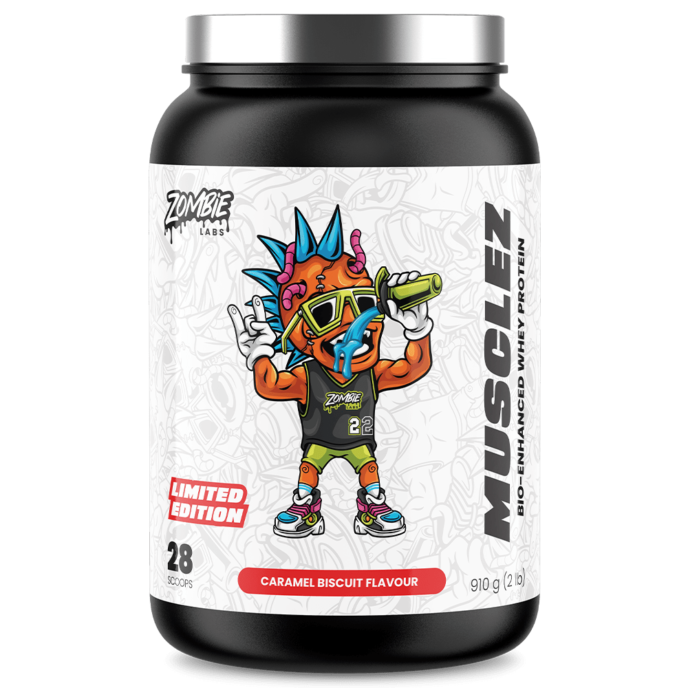 Zombie Labs Musclez Protein Powder 28 Serves Caramel Biscuit
