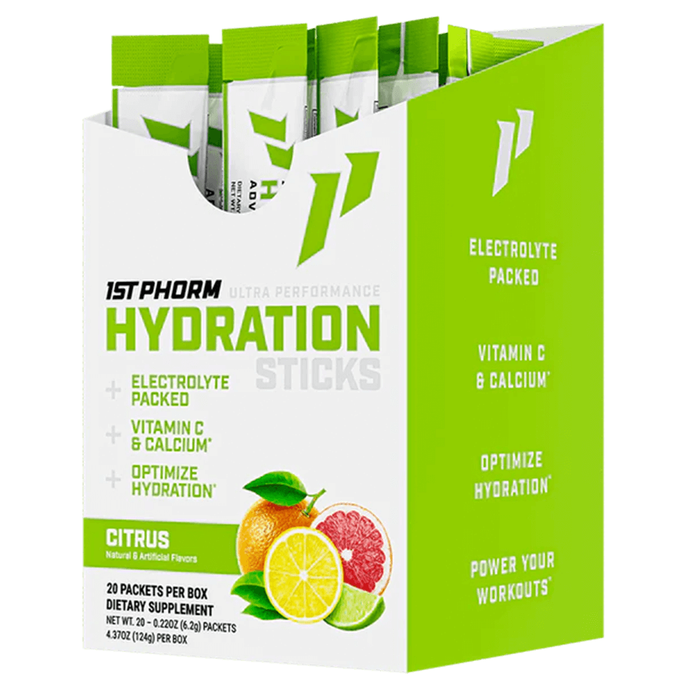 1st Phorm Hydration Sticks Electrolytes 1 Box (20 Sticks) Citrus