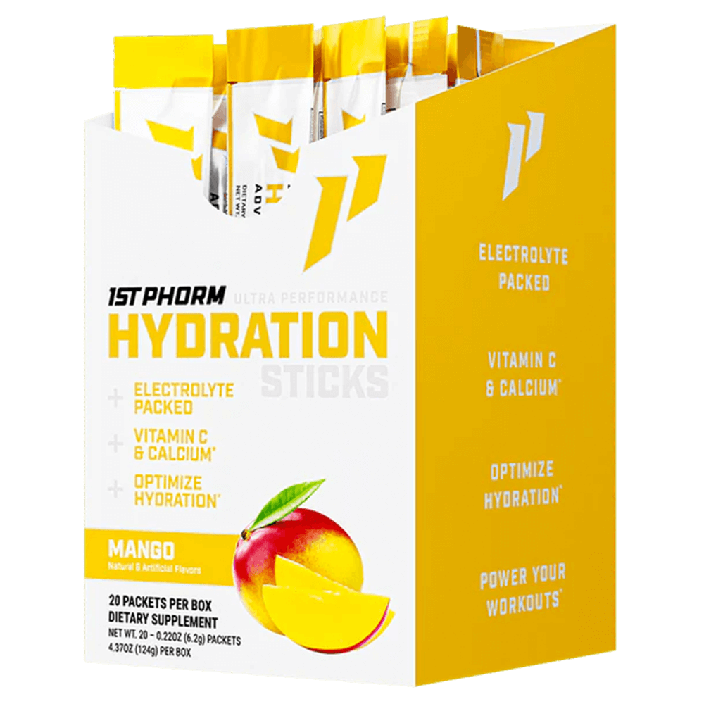 1st Phorm Hydration Sticks Electrolytes 1 Box (20 Sticks) Mango
