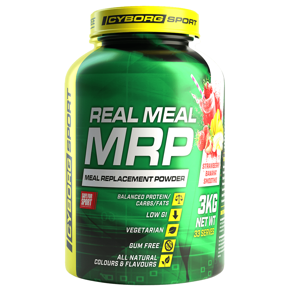 Cyborg Sport Real Meal MRP Protein Powder 33 Serves Strawberry Banana Smoothie