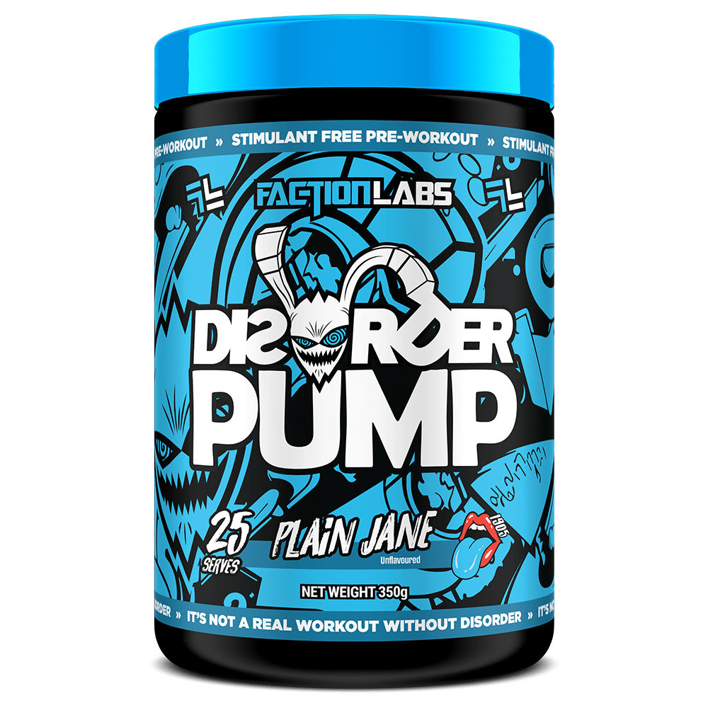 Faction Labs Disorder Pump Pre - Workout 25 Serves Plain Jane