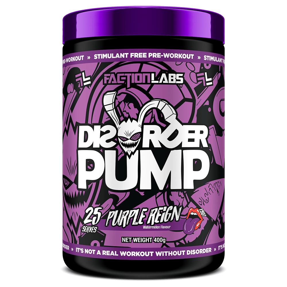 Faction Labs Disorder Pump Pre - Workout 25 Serves Purple Reign
