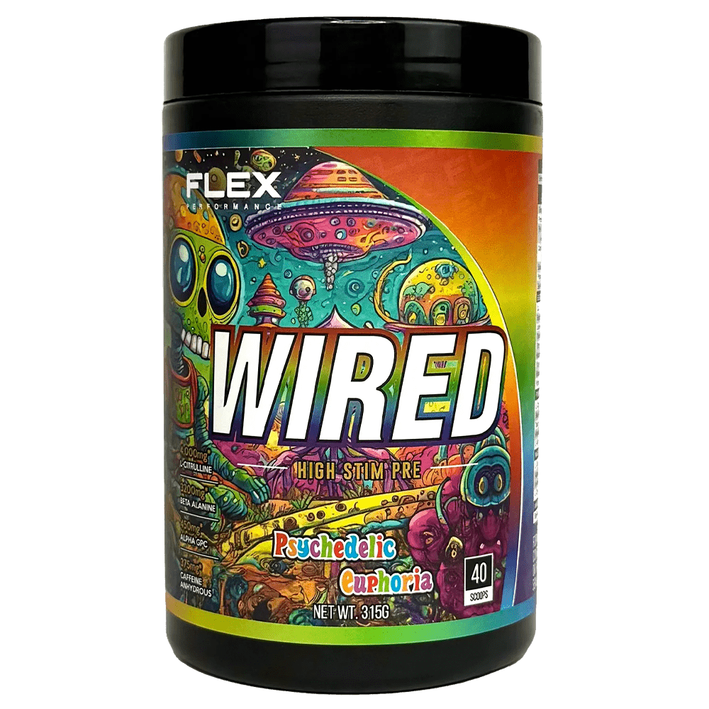 Flex Performance Wired Pre - Workout 40 Serves Psychedelic Euphoria