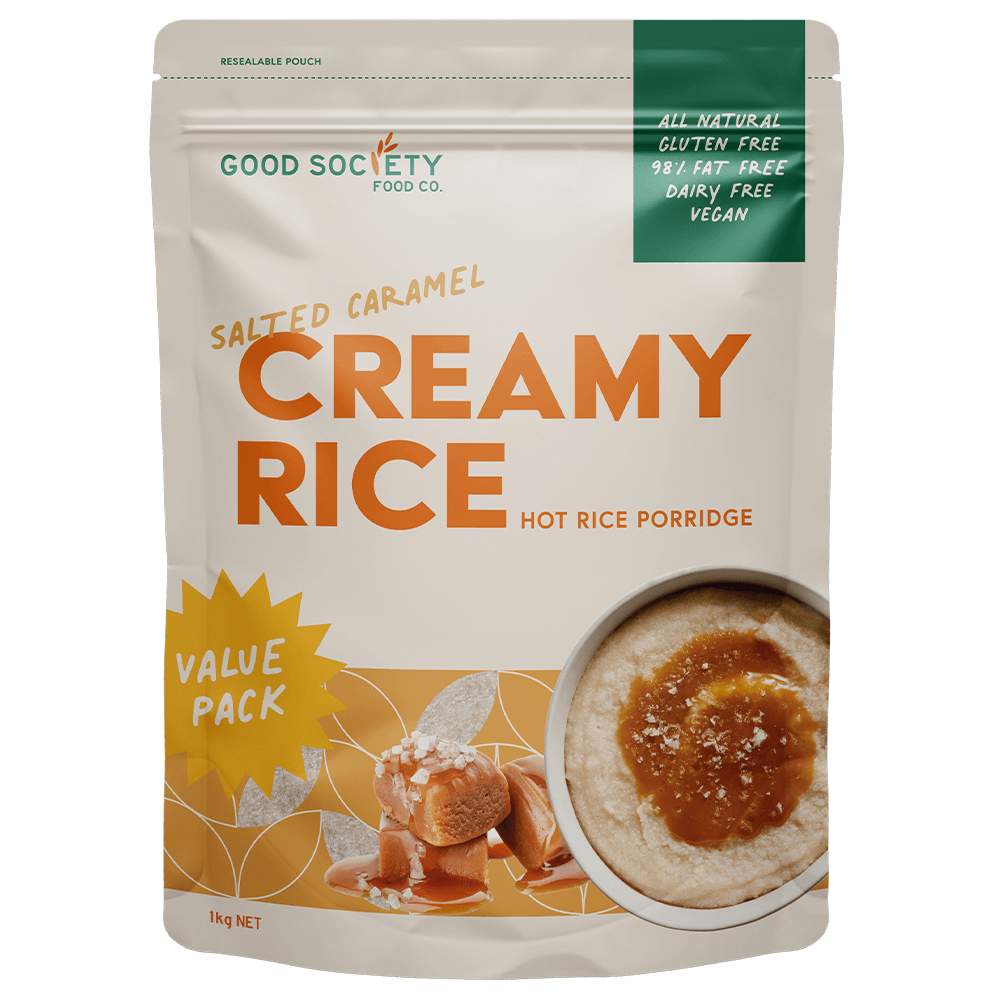 Good Society Food Co. Creamy Rice Food 1kg Salted Caramel