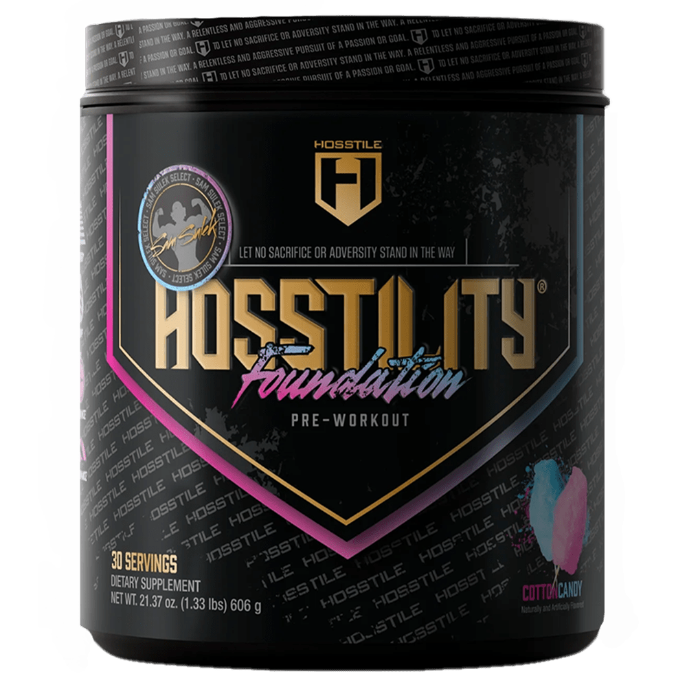 Hosstile Hosstility Foundation Pre - Workout 30 Serves Cotton Candy