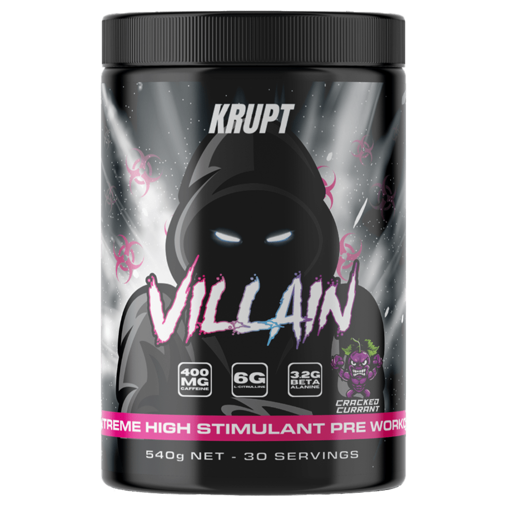 Krupt Supps Villain Pre - Workout 30 Serves Cracked Currant