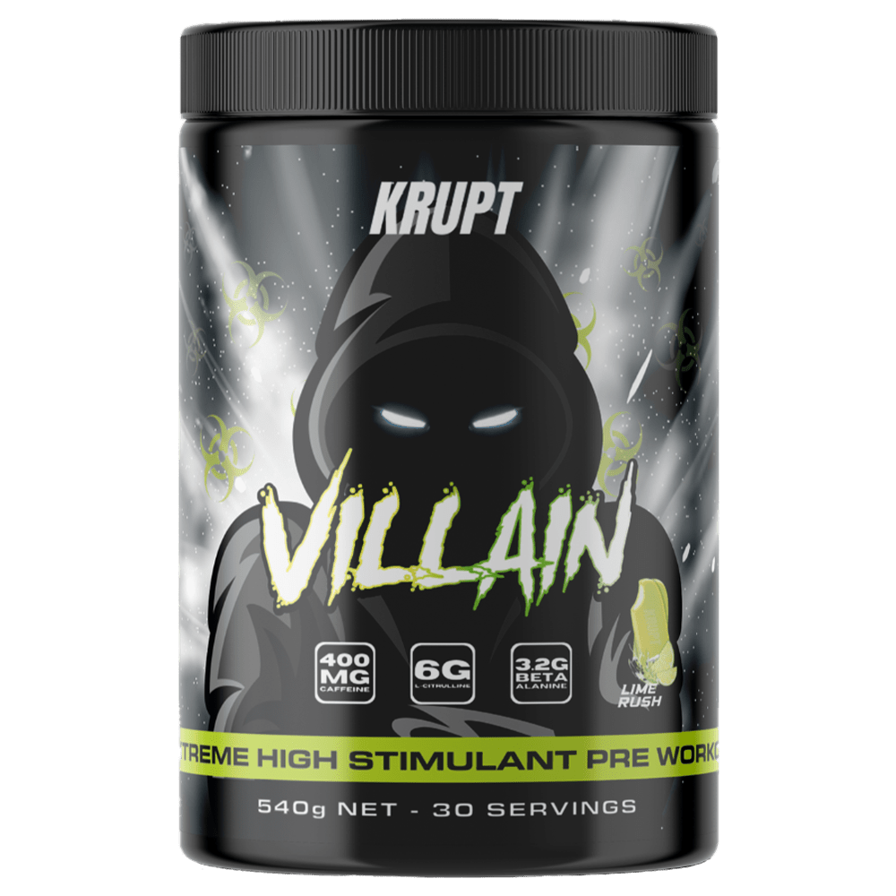 Krupt Supps Villain Pre - Workout 30 Serves Lime Rush