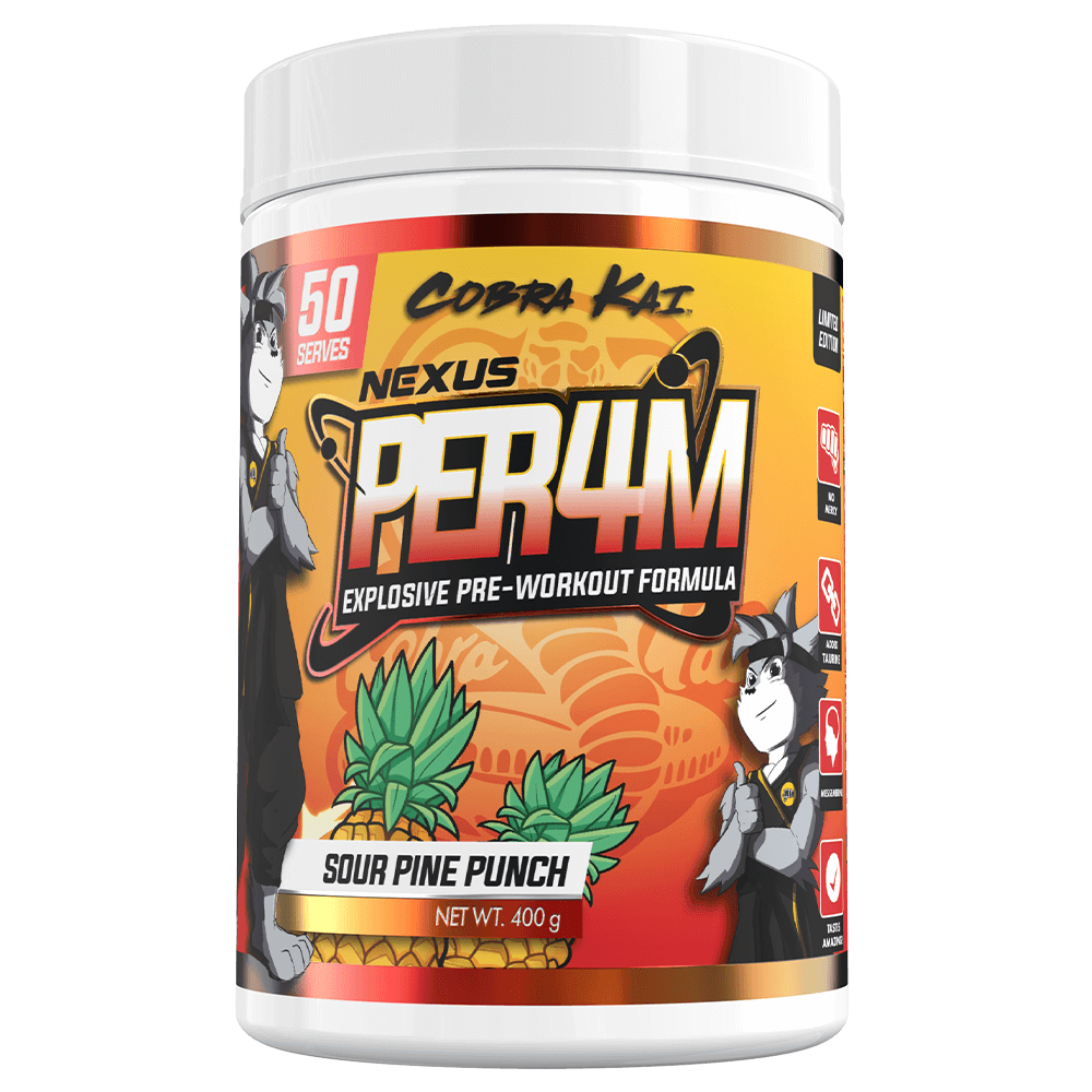 Nexus Sports Nutrition Per4m Pre - Workout 50 Serves Cobra Kai - Sour Pine Punch