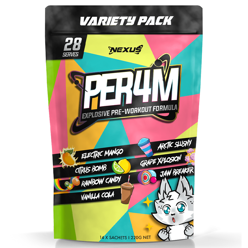 Nexus Sports Nutrition Per4m Variety Pack Pre - Workout 28 Serves Variety