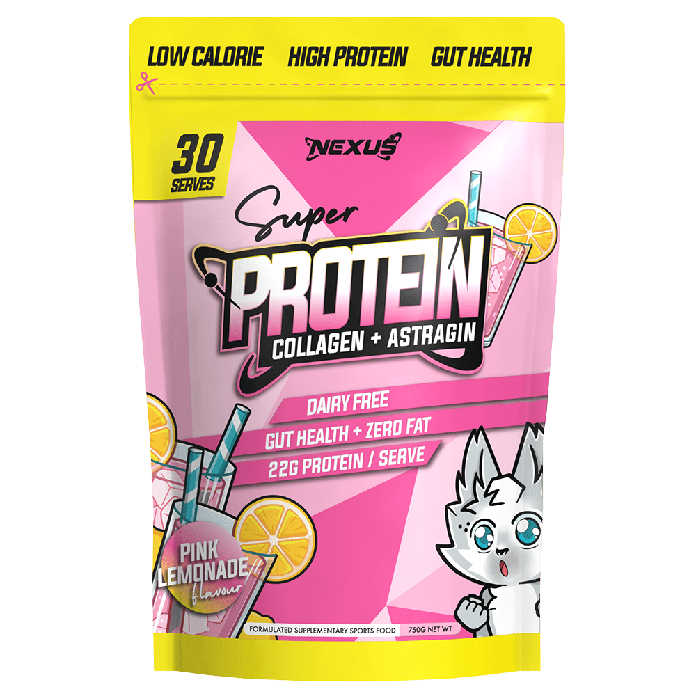 Nexus Sports Nutrition Super Protein Collagen + Astragin Protein Powder 30 Serves Pink Lemonade (Coming Soon)