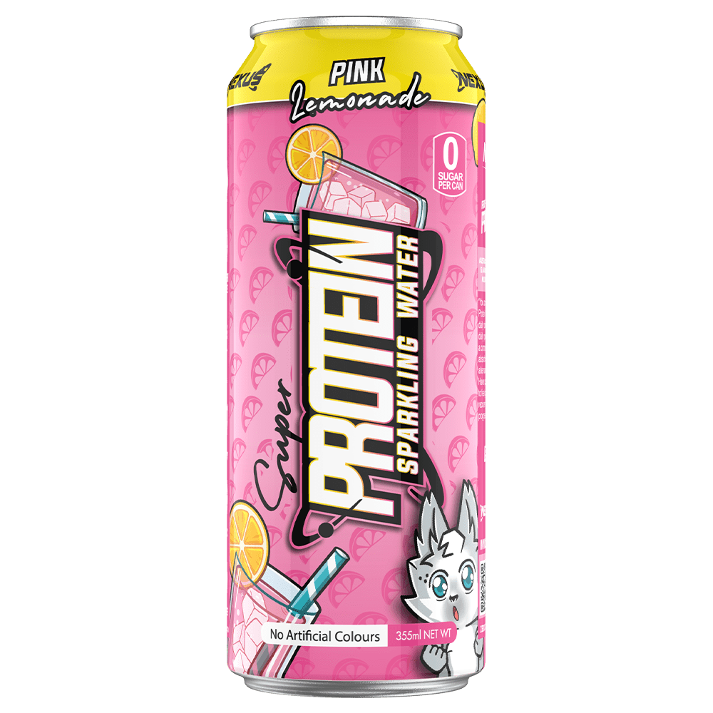 Nexus Sports Nutrition Super Protein Sparkling Water RTD Energy Drink 355mL Pink Lemonade (Coming Soon)