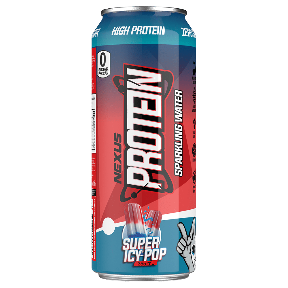 Nexus Sports Nutrition Super Protein Sparkling Water RTD Energy Drink 355mL Super Icy Pop