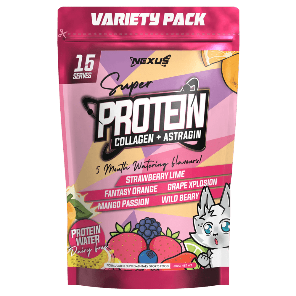 Nexus Sports Nutrition Super Protein Variety Pack Protein Powder 15 Serves Variety
