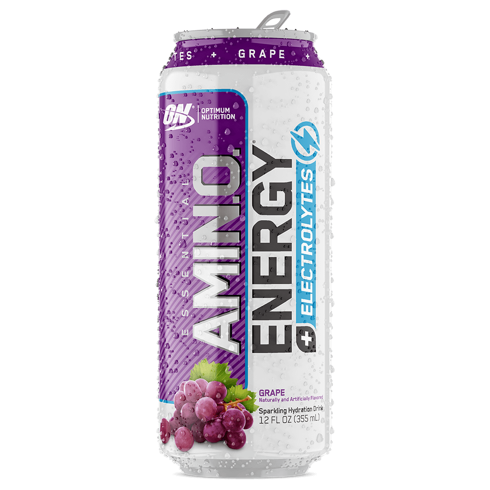 Optimum Nutrition Amino Energy + Electrolytes Sparkling RTD Energy Drink 355mL Grape