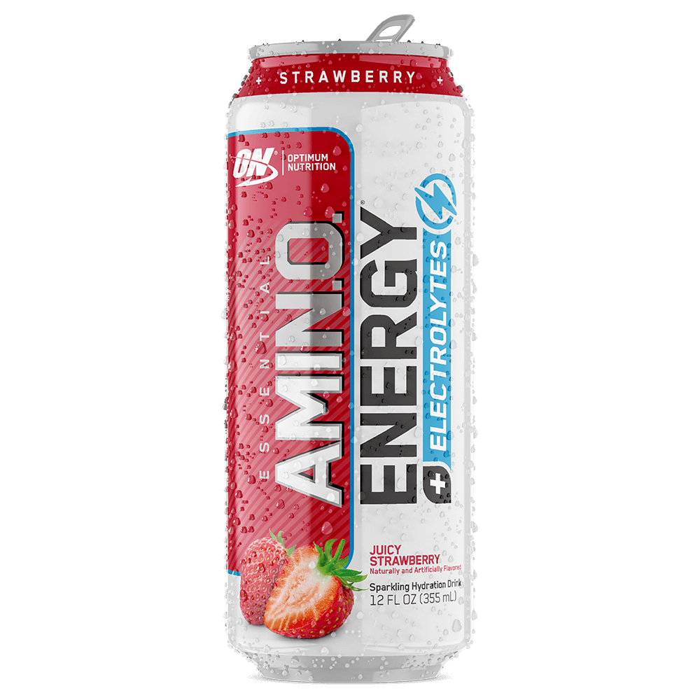 Optimum Nutrition Amino Energy + Electrolytes Sparkling RTD Energy Drink 355mL Strawberry