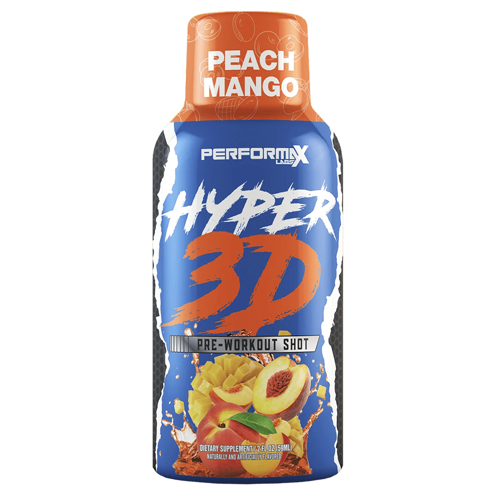 Performax Labs Hyper - 3D Pre - Workout Shot Pre - Workout 1 Bottle Peach Mango